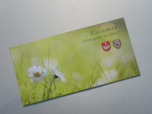 Einladungskarte zum Frühlingsfest der Gilden